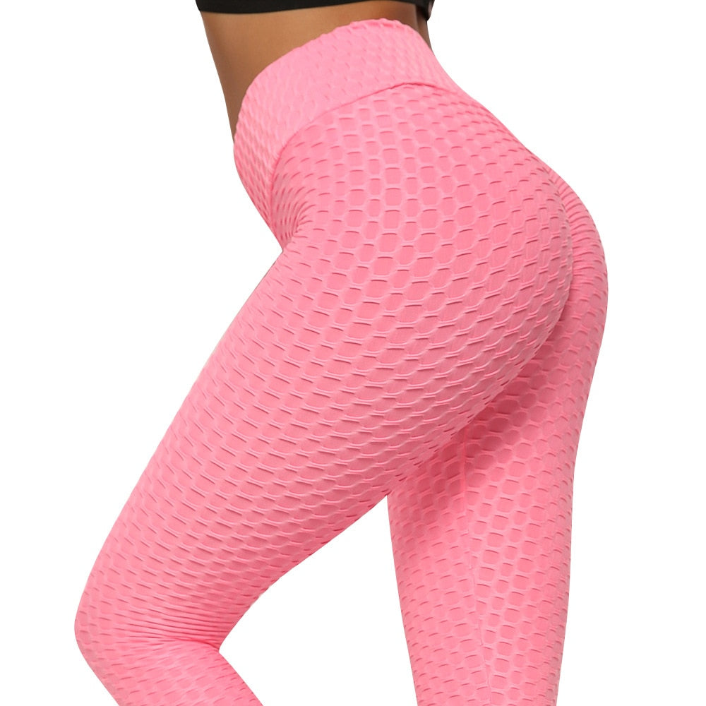 High Waist Honeycomb Leggings for Women