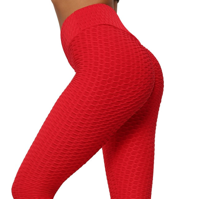 High Waist Honeycomb Leggings for Women