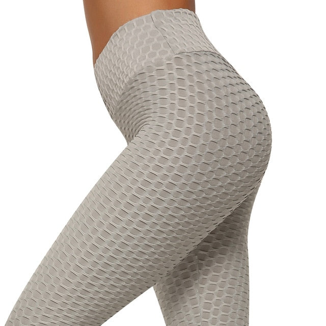 High Waist Honeycomb Leggings for Women