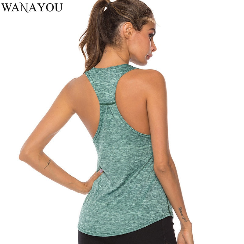 Sleeveless Racerback Yoga Gym Vest