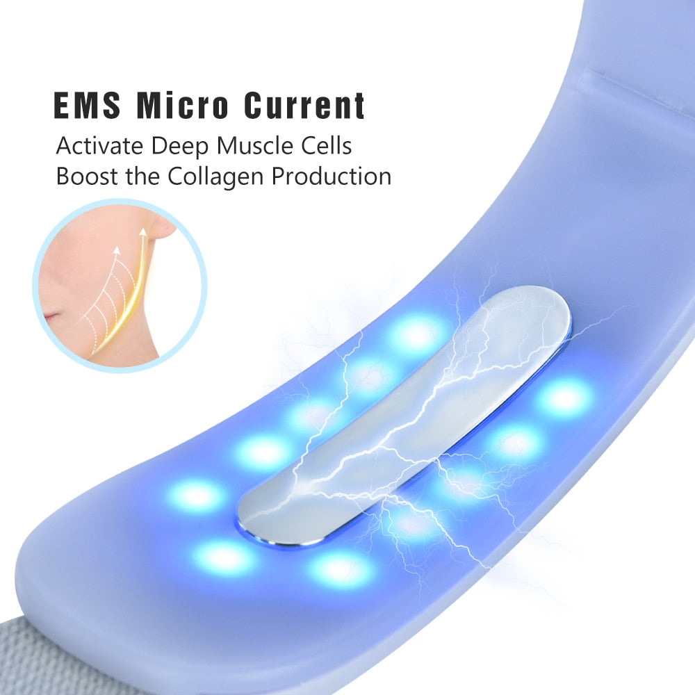 LED Photon Light Therapy V Face Massager