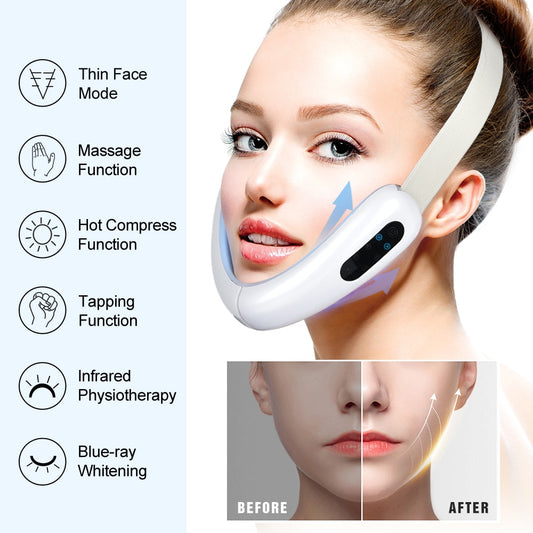 LED Photon Light Therapy V Face Massager
