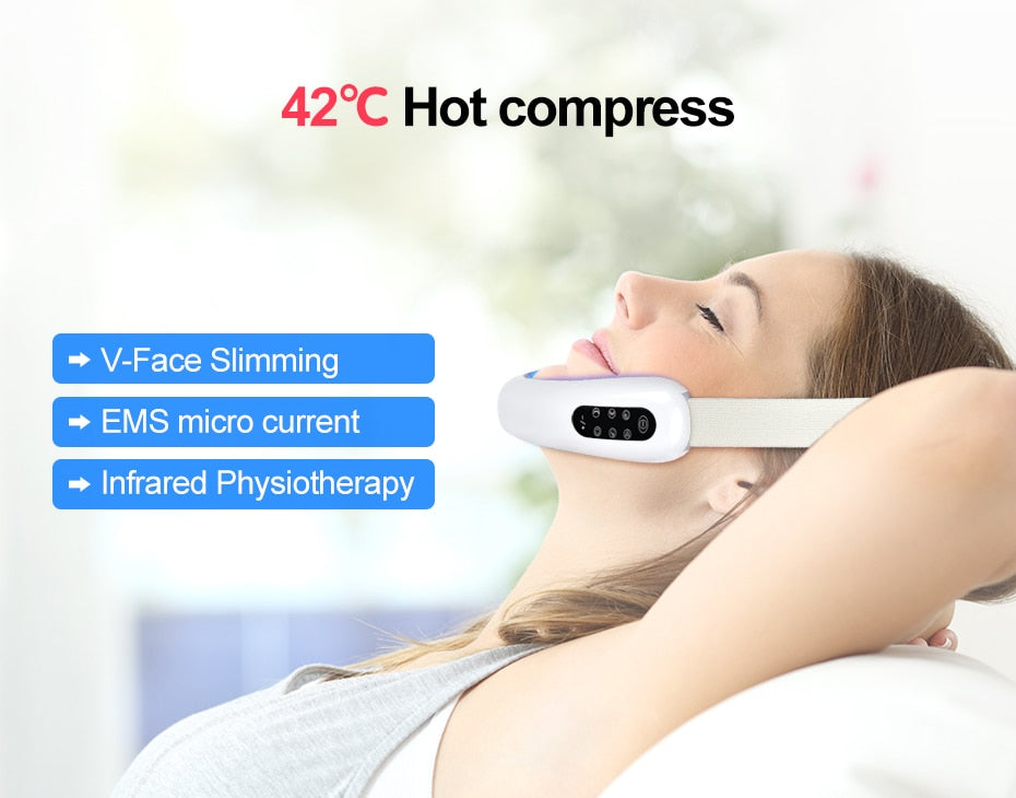 LED Photon Light Therapy V Face Massager