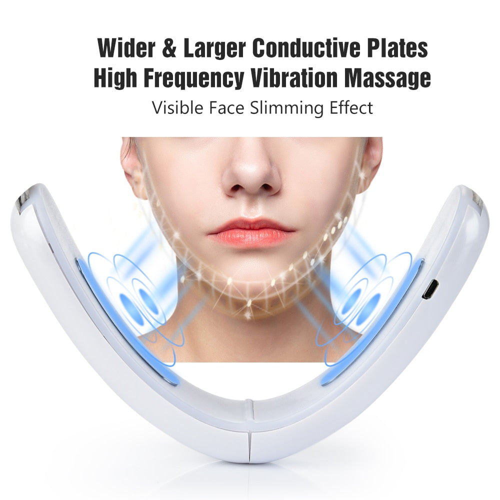 LED Photon Light Therapy V Face Massager