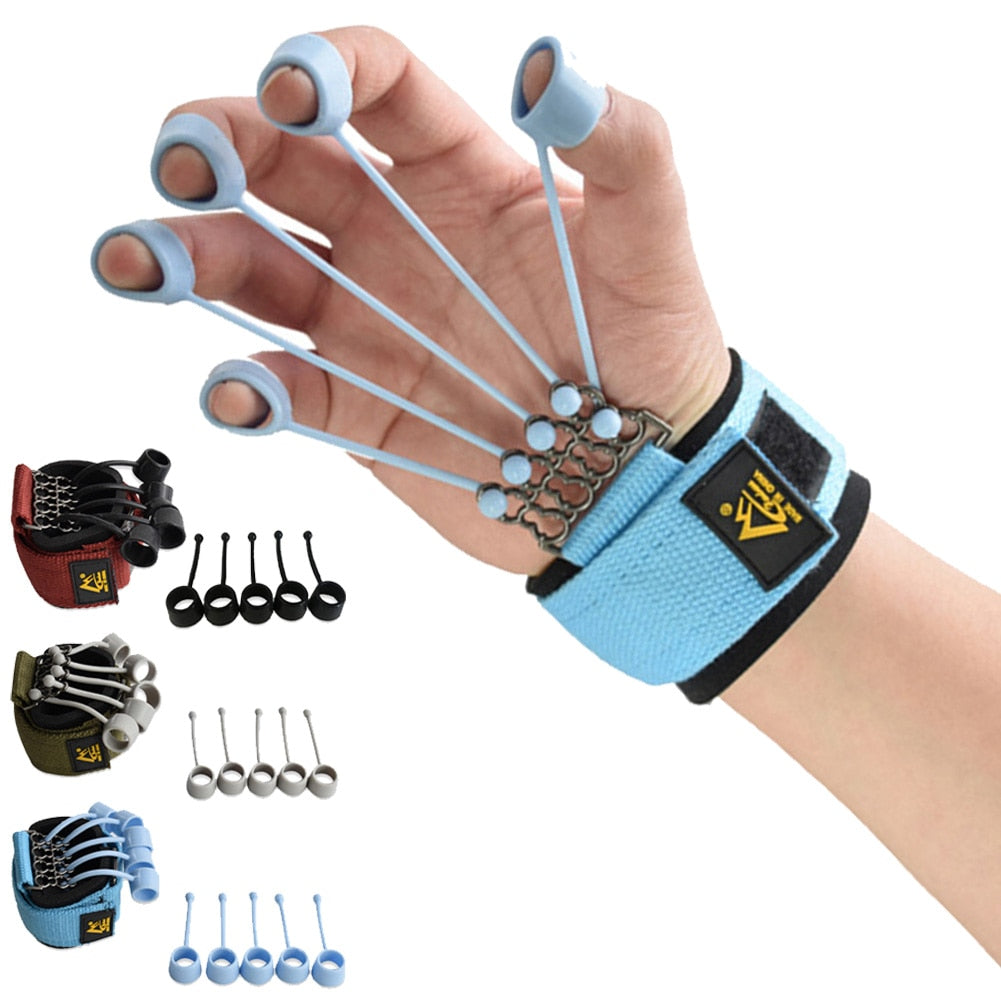 Finger And Hand Extensor Exerciser Trainer With Hand Strengthener